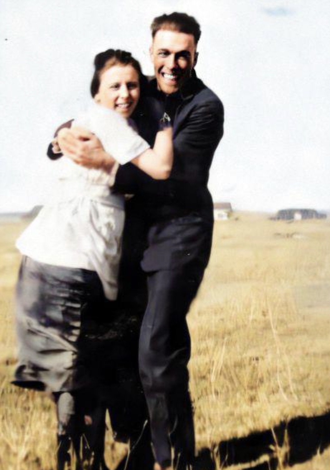 My great-grandparents on their farm the year before they were married (1922) 